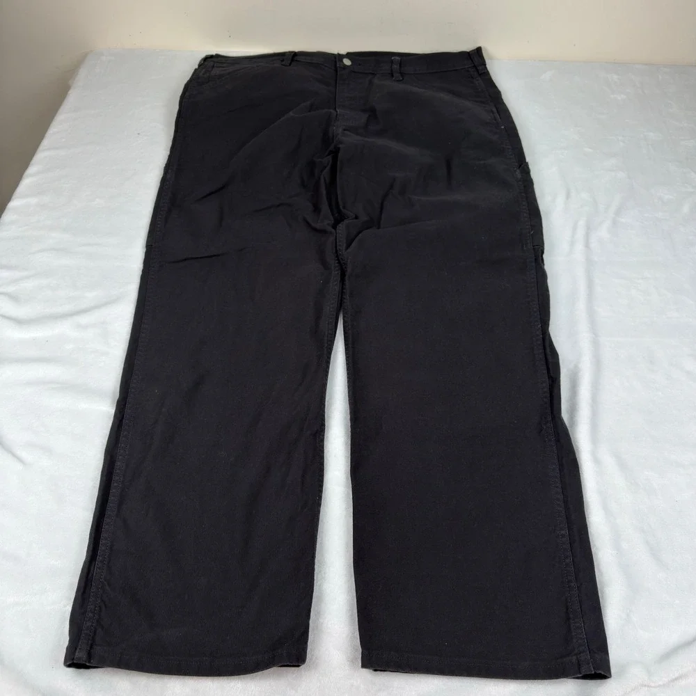 Levis 565 Workwear Loose Straight Utility Pants Black Canvas Mens 42x32 New